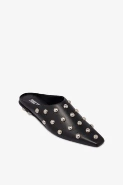 Paris Texas Sabots In Nickel-studded Black Leather -Paris Texas Brand Shop PX1560XVTSBNERO NICKEL 5