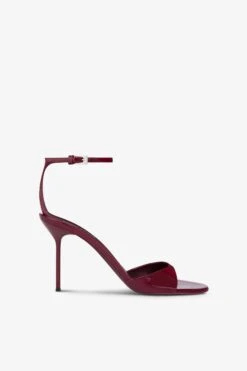 Sandals In Rouge Noir Patent Leather