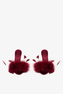 Paris Texas Mules In Burgundy Satin -Paris Texas Brand Shop PX1573XSATF390BORDEAUX 3 scaled
