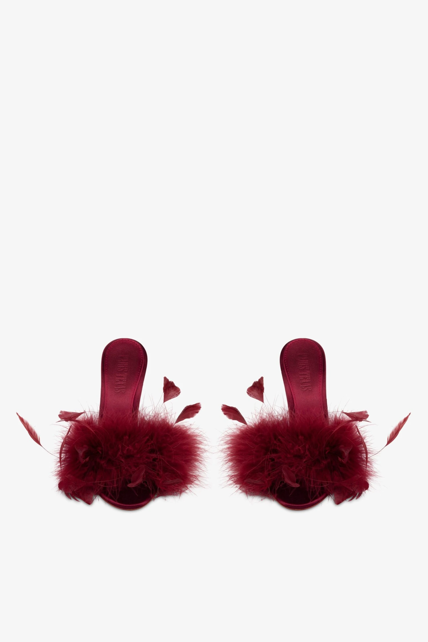 Paris Texas Mules In Burgundy Satin 5 Paris Texas Mules In Burgundy Satin - Image 3