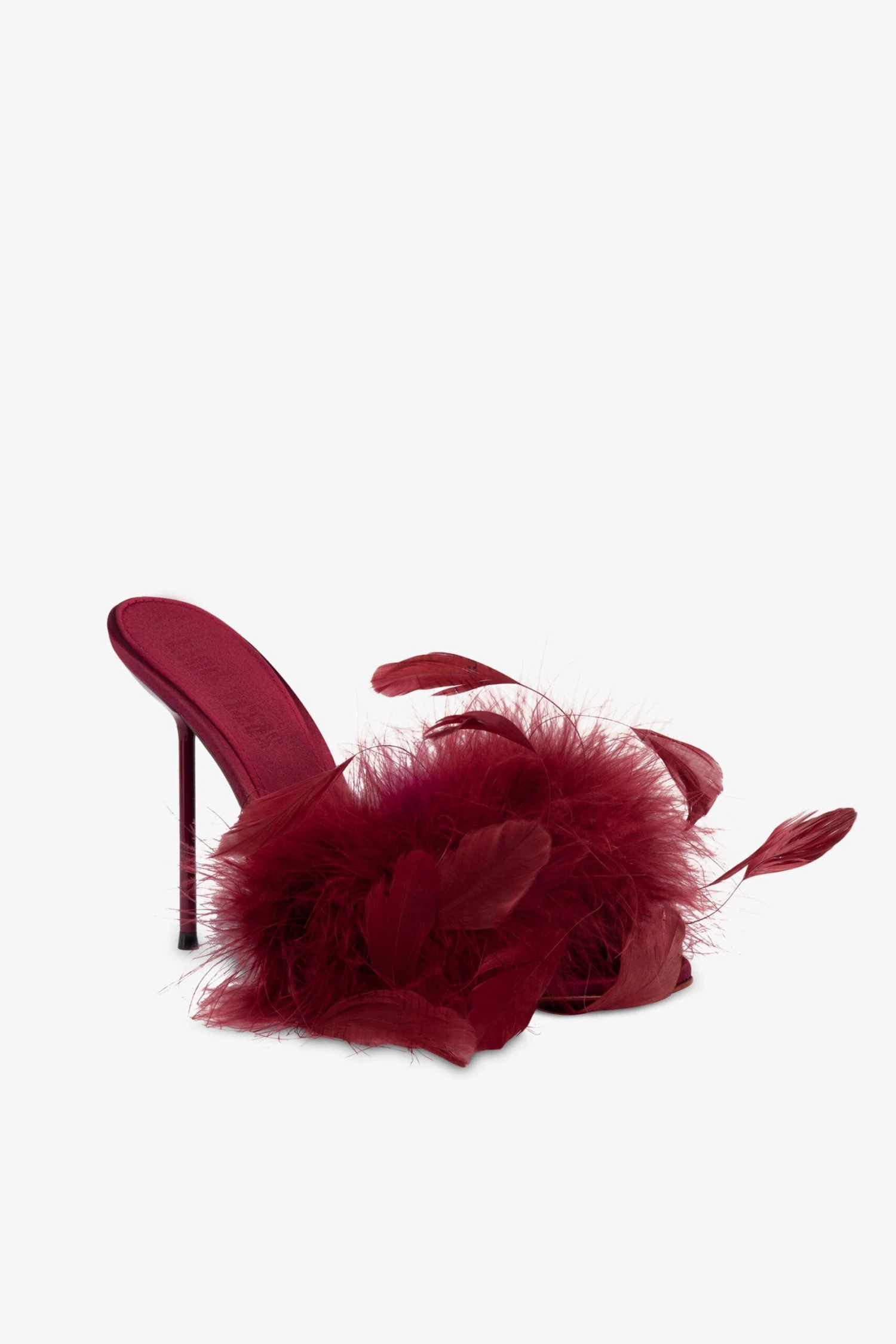 Paris Texas Mules In Burgundy Satin 7 Paris Texas Mules In Burgundy Satin - Image 5