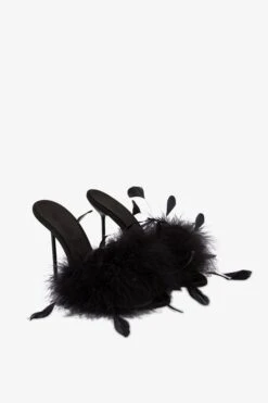 Paris Texas Mules In Black Satin -Paris Texas Brand Shop PX1573XSATF600NERO 2