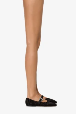 Paris Texas Ballet Flats In Black Satin -Paris Texas Brand Shop PX1582XTSAT600NERO 10 scaled