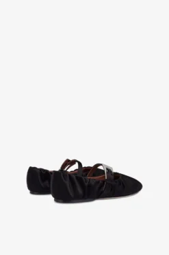 Paris Texas Ballet Flats In Black Satin -Paris Texas Brand Shop PX1582XTSAT600NERO 3 scaled
