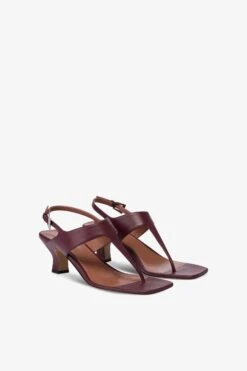 Sandals In Rouge Noir Leather -Paris Texas Brand Shop PX1586XNPP3PINOTNOIR 2
