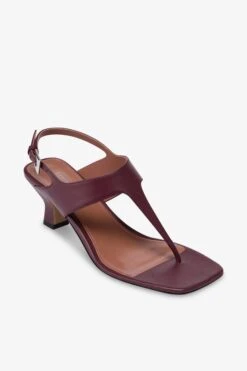 Sandals In Rouge Noir Leather -Paris Texas Brand Shop PX1586XNPP3PINOTNOIR 5