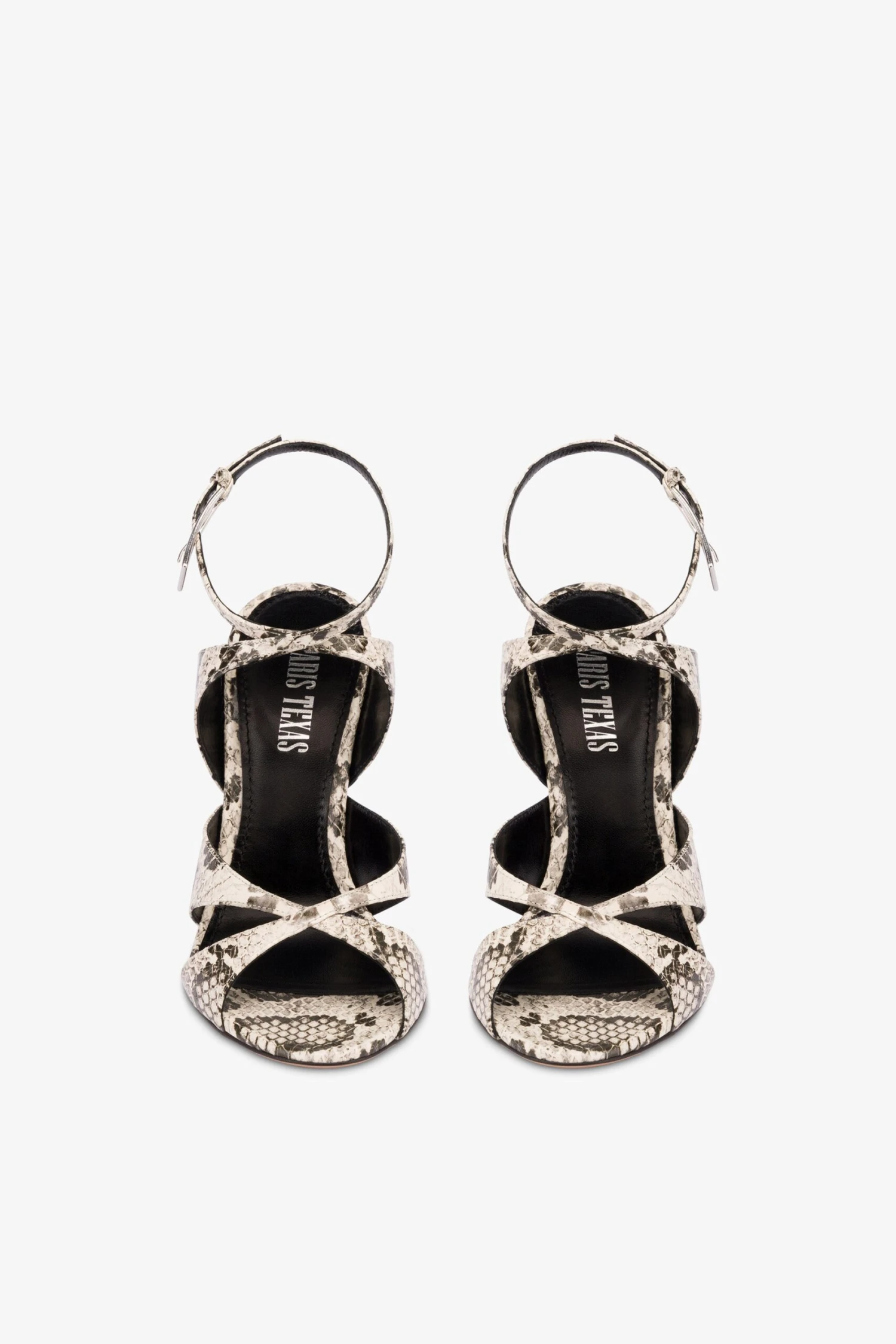 Paris Texas Sandals In White Python-print Leather 5 Paris Texas Sandals In White Python-print Leather - Image 3