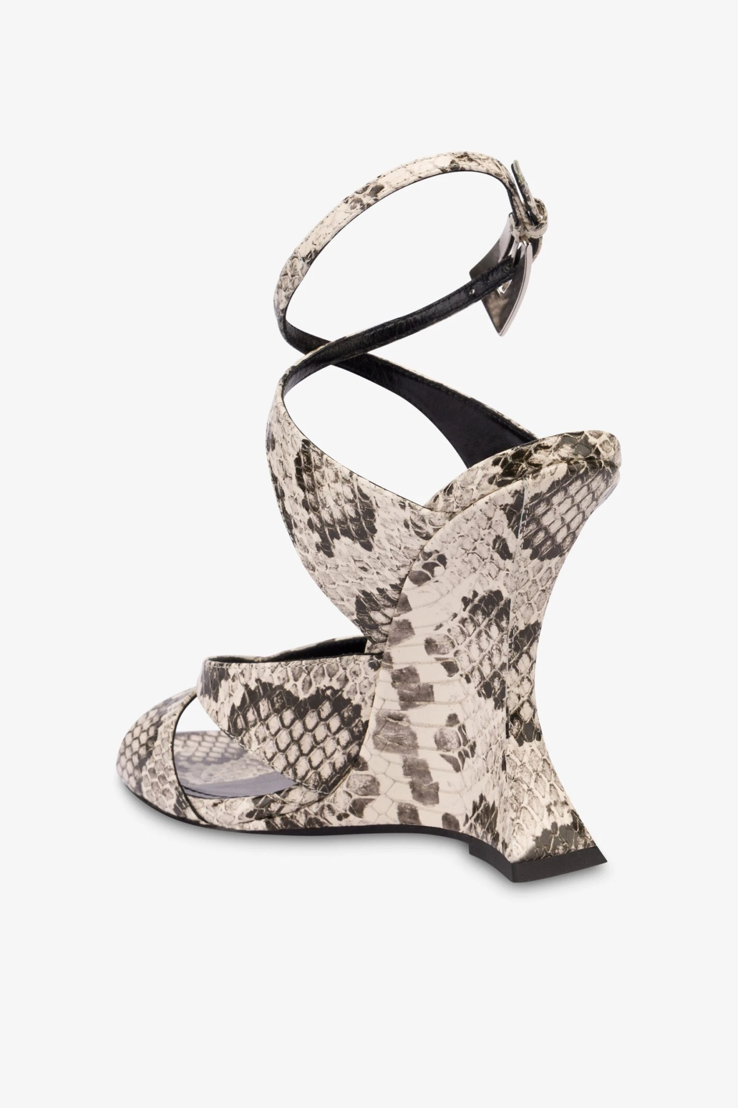Paris Texas Sandals In White Python-print Leather 7 Paris Texas Sandals In White Python-print Leather - Image 5