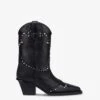 Paris Texas Boots In Nickel-studded Black Leather -Paris Texas Brand Shop PX1599XLTSTNERO NICKEL 1