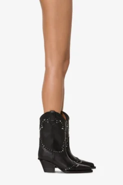 Paris Texas Boots In Nickel-studded Black Leather -Paris Texas Brand Shop PX1599XLTSTNERO NICKEL 10 scaled