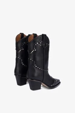Paris Texas Boots In Nickel-studded Black Leather -Paris Texas Brand Shop PX1599XLTSTNERO NICKEL 3