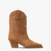 Boots In Terracotta Suede Leather With Silver Studs -Paris Texas Brand Shop PX1599XV0ST513COCCIO NICKEL 1 scaled