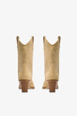 Boots In Suede Leather With Silver Studs -Paris Texas Brand Shop PX1599XV0ST653ECRU NICKEL 4 scaled