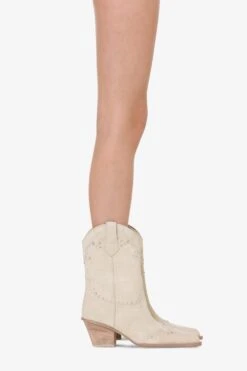 ANGORA SUEDE BOOTS WITH STUDS 13 ANGORA SUEDE BOOTS WITH STUDS -Paris Texas Brand Shop PX1599XV3ST435ANGORA NICKEL 10