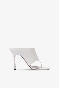 Mules In White Leather