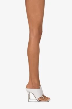 Mules In White Leather -Paris Texas Brand Shop PX1603XNPP3WHITE 10