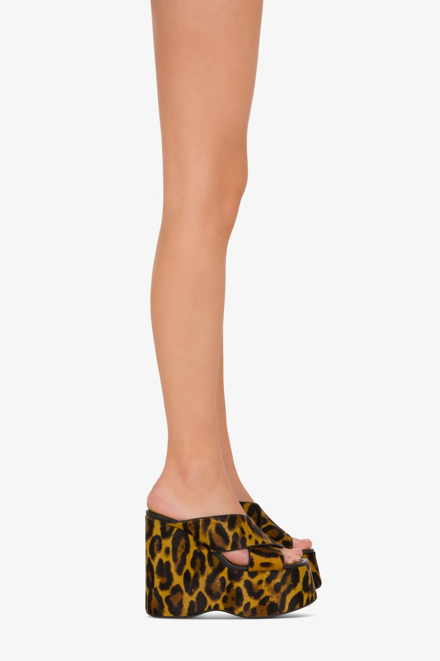 Mules In Mustard Leopard-print Cowhide 8 Mules In Mustard Leopard-print Cowhide - Image 6
