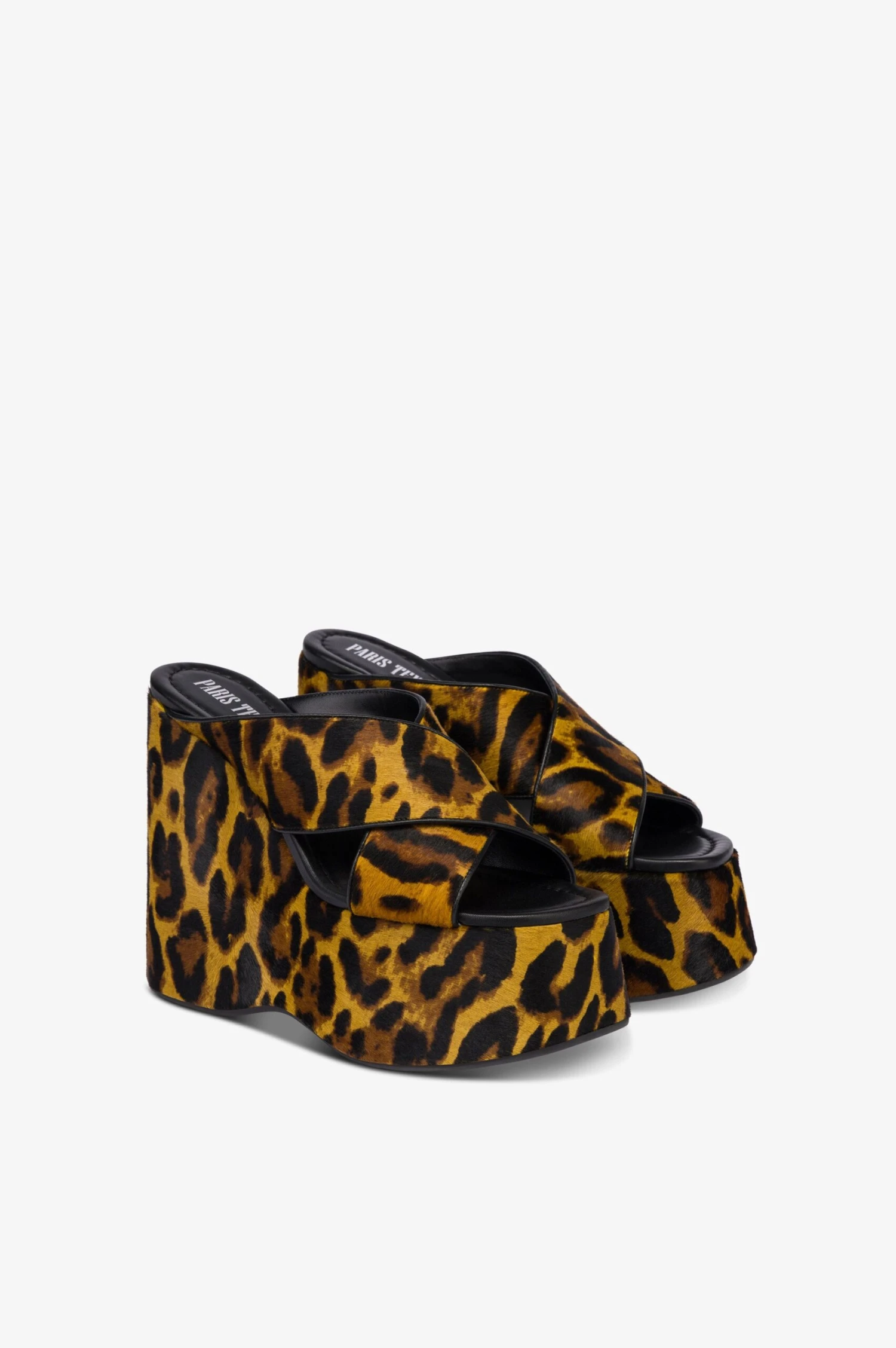 Mules In Mustard Leopard-print Cowhide 4 Mules In Mustard Leopard-print Cowhide - Image 2