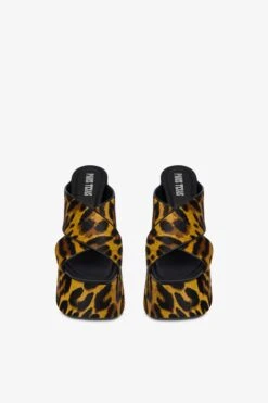 Mules In Mustard Leopard-print Cowhide 10 Mules In Mustard Leopard-print Cowhide -Paris Texas Brand Shop PX1605XPRCA689GIALLO 3