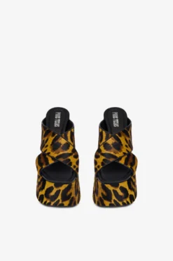 Mules In Mustard Leopard-print Cowhide -Paris Texas Brand Shop PX1605XPRCA689GIALLO 3 scaled