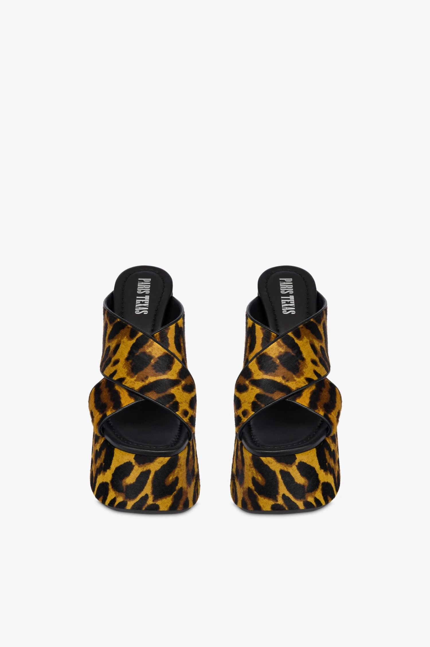 Mules In Mustard Leopard-print Cowhide 5 Mules In Mustard Leopard-print Cowhide - Image 3