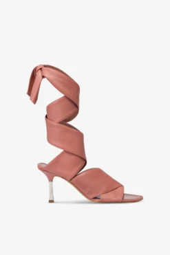 Wrap-around Sandals In Texas Rose Leather