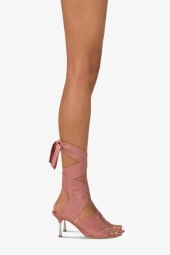 Wrap-around Sandals In Texas Rose Leather -Paris Texas Brand Shop PX1608XNPPSTEXASROSE 10