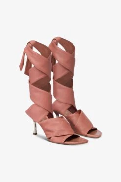 Wrap-around Sandals In Texas Rose Leather -Paris Texas Brand Shop PX1608XNPPSTEXASROSE 2