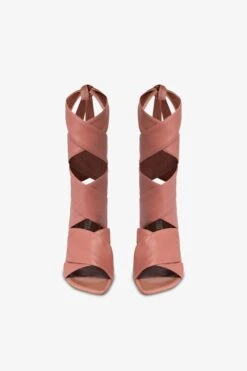 Wrap-around Sandals In Texas Rose Leather -Paris Texas Brand Shop PX1608XNPPSTEXASROSE 3