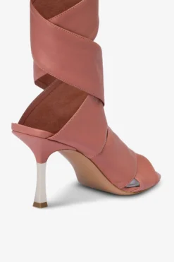 Wrap-around Sandals In Texas Rose Leather -Paris Texas Brand Shop PX1608XNPPSTEXASROSE 5 scaled