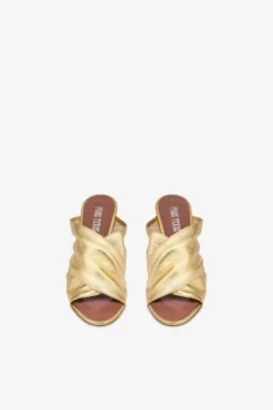 Mules In Gold Metallic Leather -Paris Texas Brand Shop PX1611XNPLS721GOLD 3 scaled