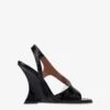Slingbacks In Black PVC And Croco-embossed Leather -Paris Texas Brand Shop PX1615XCOTBNERO 1