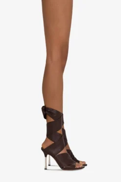 Wrap-around Sandals In Ebony Leather -Paris Texas Brand Shop PX1619XNPPSEBANO 10 scaled