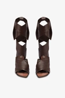 Wrap-around Sandals In Ebony Leather -Paris Texas Brand Shop PX1619XNPPSEBANO 3