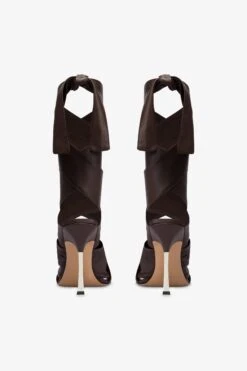 Wrap-around Sandals In Ebony Leather -Paris Texas Brand Shop PX1619XNPPSEBANO 4