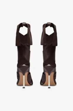 Wrap-around Sandals In Ebony Leather -Paris Texas Brand Shop PX1619XNPPSEBANO 4 scaled