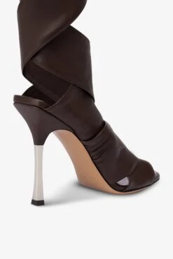 Wrap-around Sandals In Ebony Leather -Paris Texas Brand Shop PX1619XNPPSEBANO 5