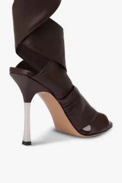 Wrap-around Sandals In Ebony Leather -Paris Texas Brand Shop PX1619XNPPSEBANO 5 scaled