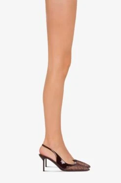 Slingbacks In Rouge Noir Mesh And Patent Leather 13 Slingbacks In Rouge Noir Mesh And Patent Leather -Paris Texas Brand Shop PX1622XVNMSBORDEAUX 69053 10