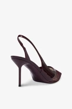 Slingbacks In Rouge Noir Mesh And Patent Leather 12 Slingbacks In Rouge Noir Mesh And Patent Leather -Paris Texas Brand Shop PX1622XVNMSBORDEAUX 69053 5