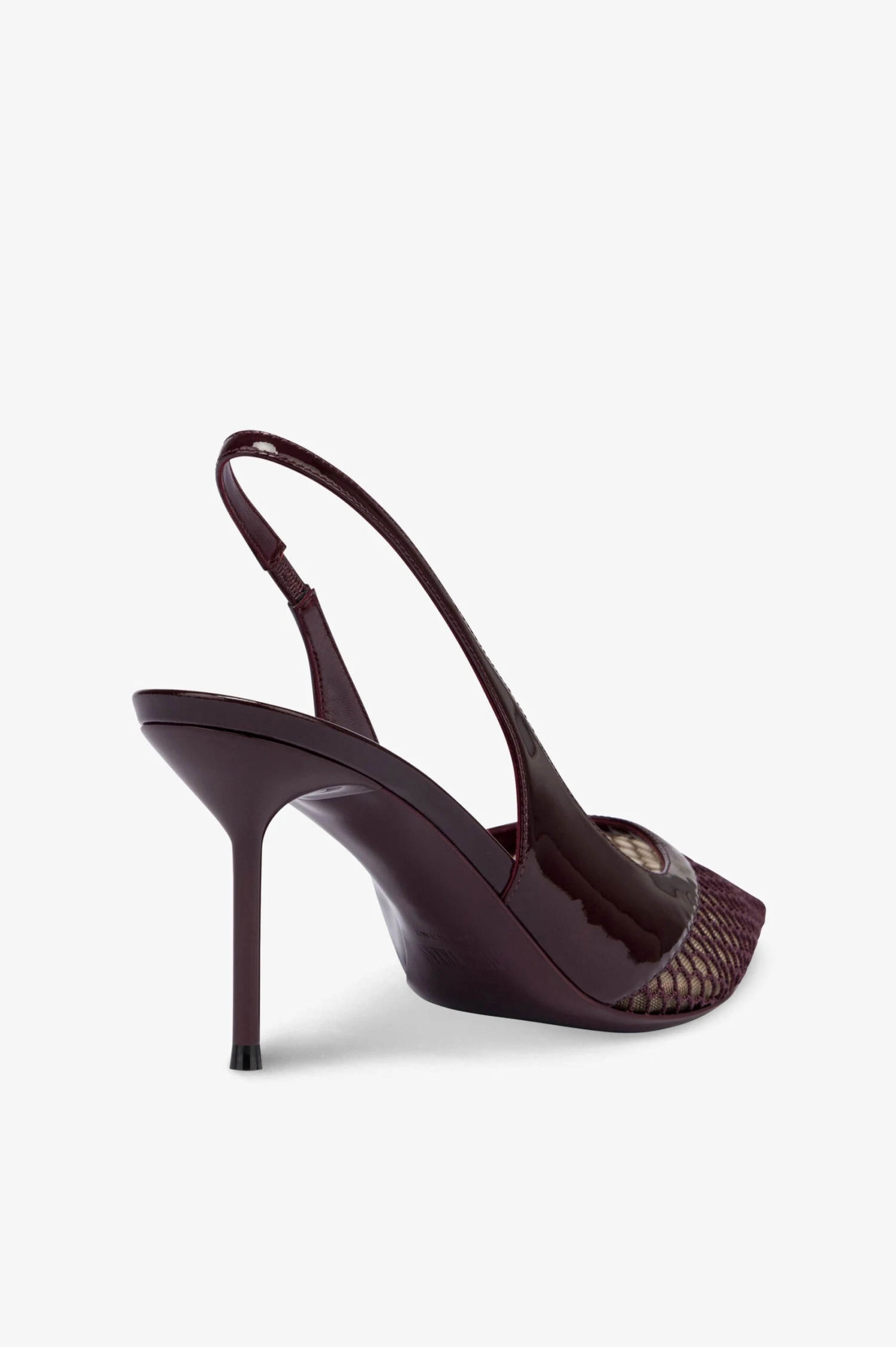 Slingbacks In Rouge Noir Mesh And Patent Leather 7 Slingbacks In Rouge Noir Mesh And Patent Leather - Image 5