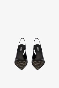 Slingbacks In Black Mesh And Patent Leather 10 Slingbacks In Black Mesh And Patent Leather -Paris Texas Brand Shop PX1622XVNMSNERO NERO 3