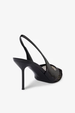 Slingbacks In Black Mesh And Patent Leather -Paris Texas Brand Shop PX1622XVNMSNERO NERO 5 scaled