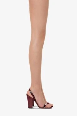 Slingbacks In Wine-colored Mirror-effect Leather 13 Slingbacks In Wine-colored Mirror-effect Leather -Paris Texas Brand Shop PX1627XNPMR48WINE 10