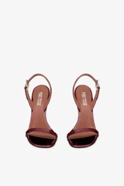 Slingbacks In Wine-colored Mirror-effect Leather -Paris Texas Brand Shop PX1627XNPMR48WINE 3 scaled