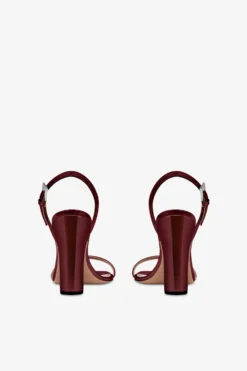 Slingbacks In Wine-colored Mirror-effect Leather -Paris Texas Brand Shop PX1627XNPMR48WINE 4 scaled