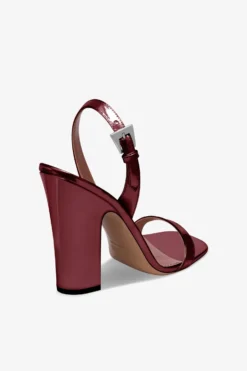 Slingbacks In Wine-colored Mirror-effect Leather -Paris Texas Brand Shop PX1627XNPMR48WINE 5 scaled