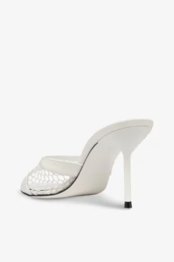 Mules In White Mesh And Patent Leather -Paris Texas Brand Shop PX1632XVNMS531NATURALE 10351 5 scaled