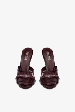 Mules In Rouge Noir Mesh And Patent Leather 10 Mules In Rouge Noir Mesh And Patent Leather -Paris Texas Brand Shop PX1633XVNMSBORDEAUX 69053 3