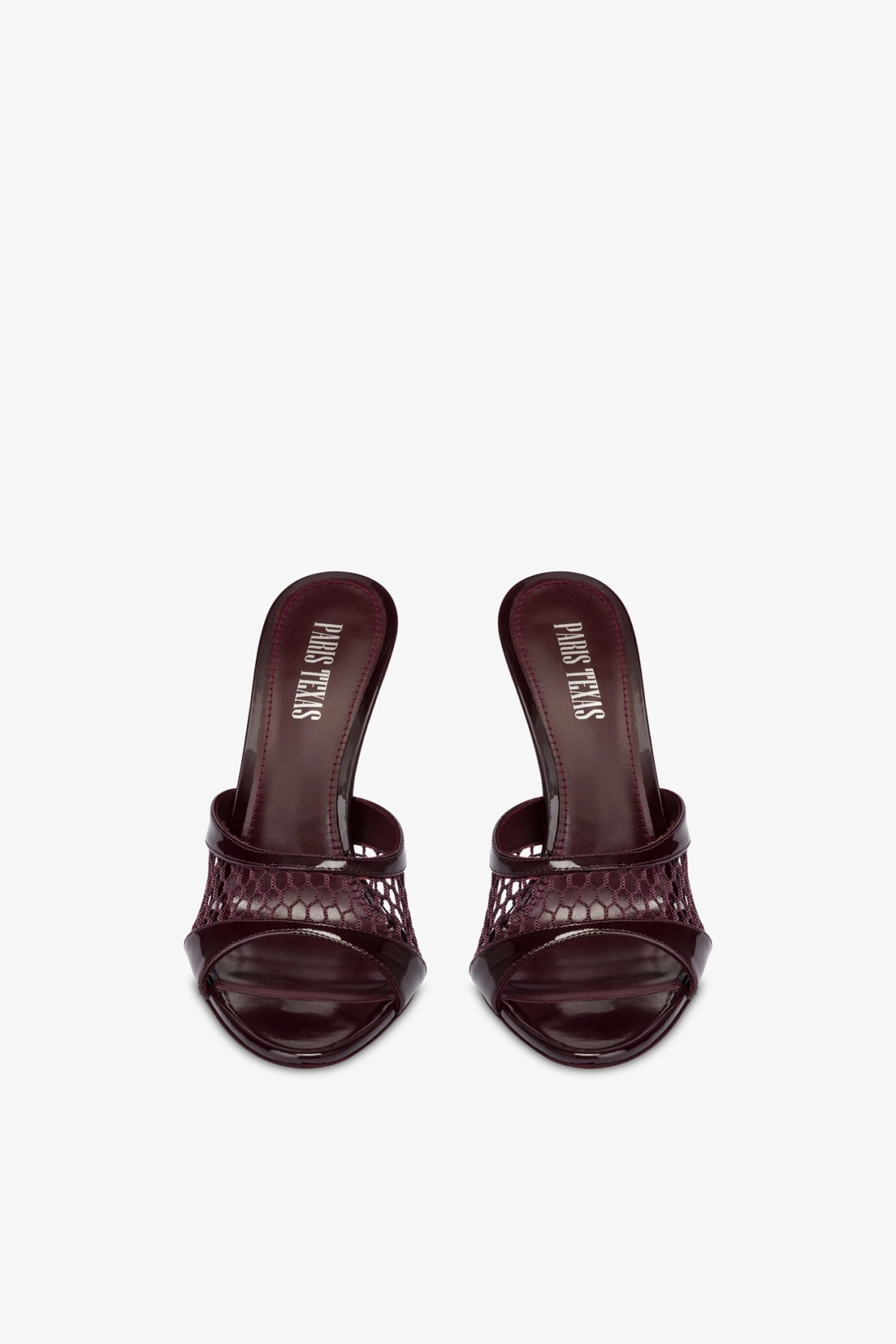 Mules In Rouge Noir Mesh And Patent Leather 5 Mules In Rouge Noir Mesh And Patent Leather - Image 3